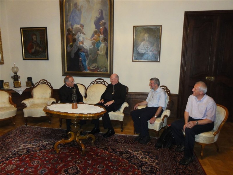 Nadškof Stres, nadškof Hart, p. Ciril Božič in p. Stane Zore - foto - Nadškofija Ljublljana