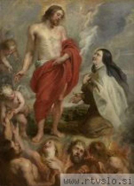 Rubens: Poveličani Kristus in sv. Terezija Avilska