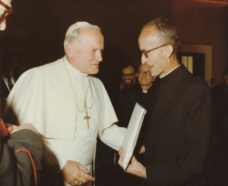 Prof. Strle s papežem Janezom Pavlom II.