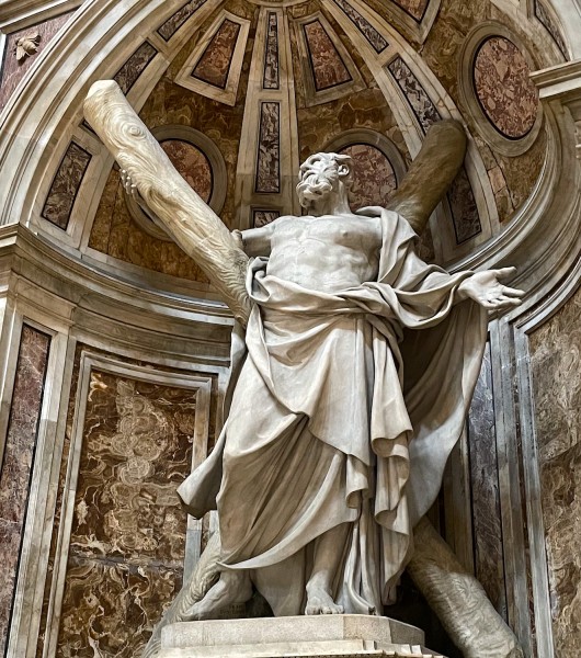Upodobitev apostola Andreja v baziliki sv. Petra v Rimu - Foto: SŠK