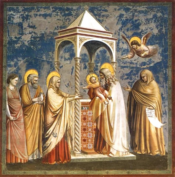 Giotto, Darovanje v templju